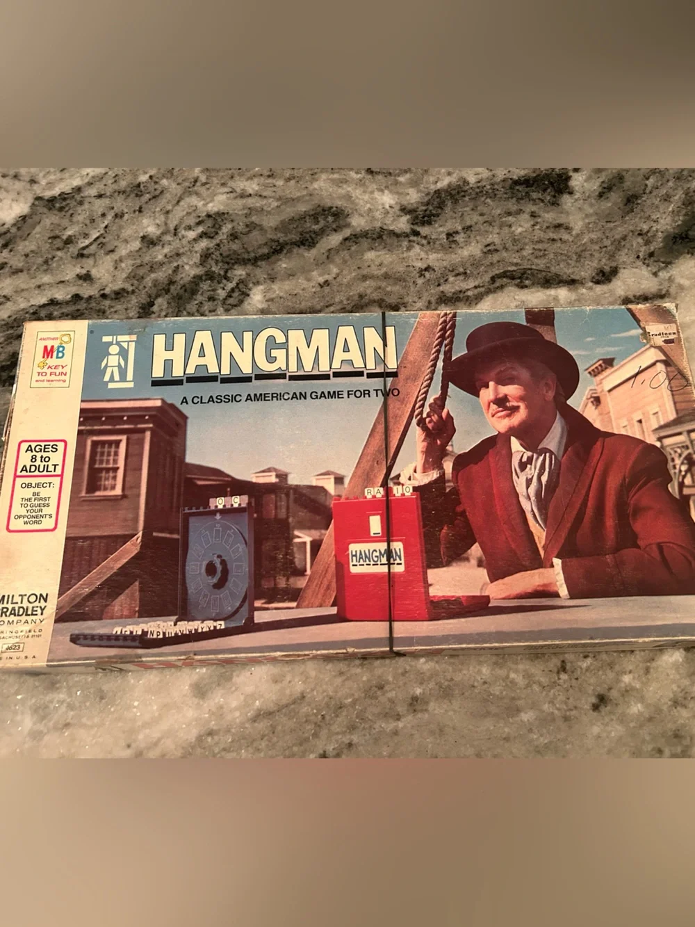 Vintage Hangman Board Game - Red & Blue